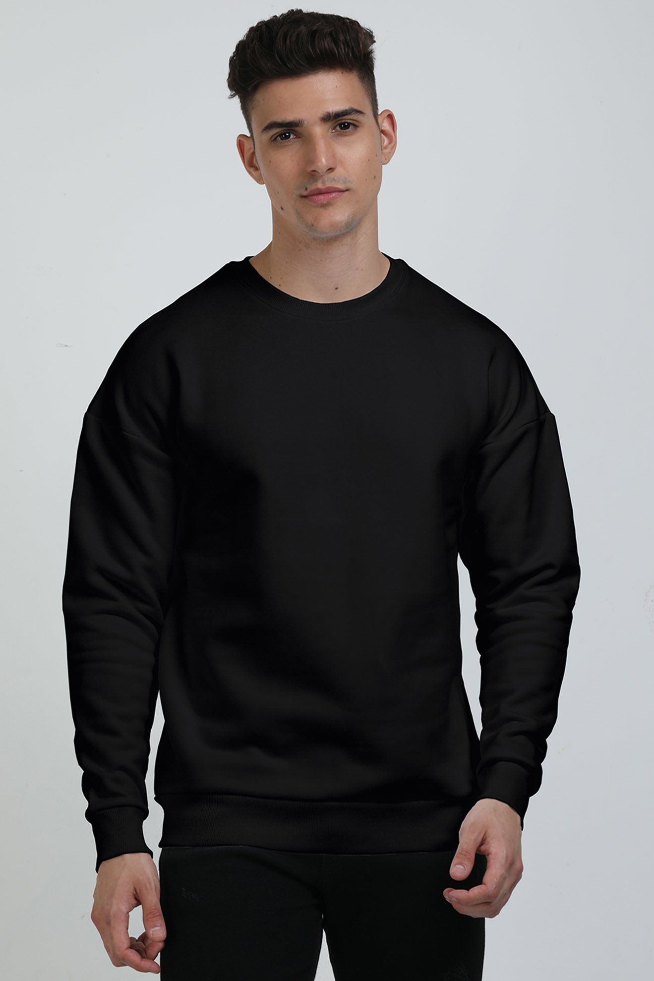 Oversized Solid Sweatshirt - Ultimate Comfort and Style