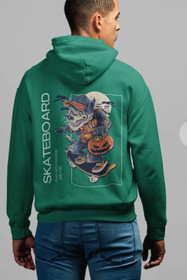 Backprint Skateboard Hoodie
